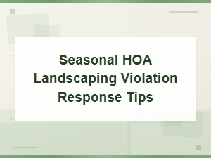 Hoa Landscaping Violation Tips for Every Season